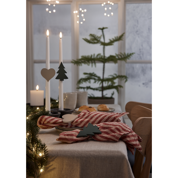 LED žvakidžių aksesuarai – mediniai Kalėdų simboliai - Image 4