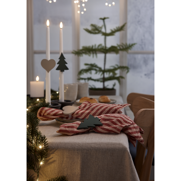 LED žvakidžių aksesuarai – mediniai Kalėdų simboliai - Image 6