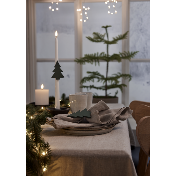 LED žvakidžių aksesuarai – mediniai Kalėdų simboliai - Image 3