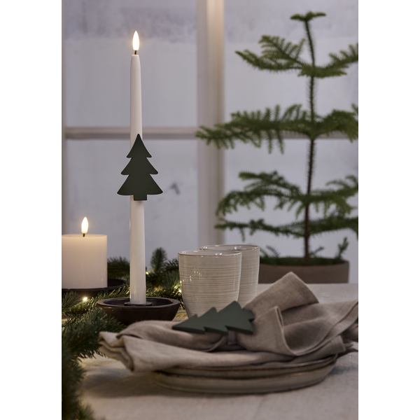 LED žvakidžių aksesuarai – mediniai Kalėdų simboliai - Image 5