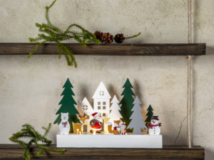 Kalėdinė medinė LED dekoracija - dėlionė „Puzzel“