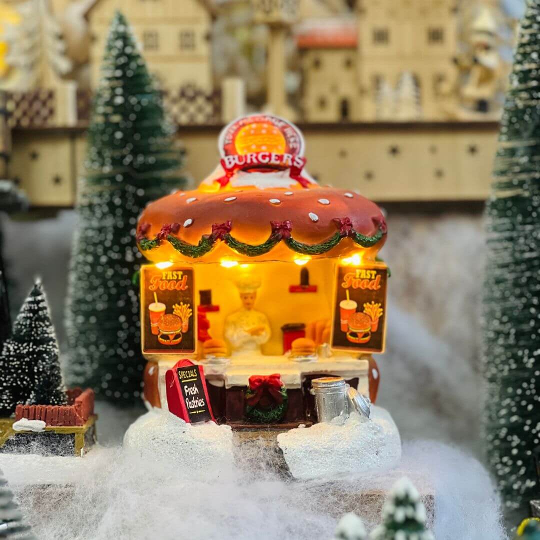 Kalėdinis miestelis „Burger Shop“