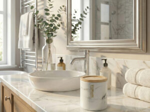 Sandėliavimo indelis su dangteliu „Marble“