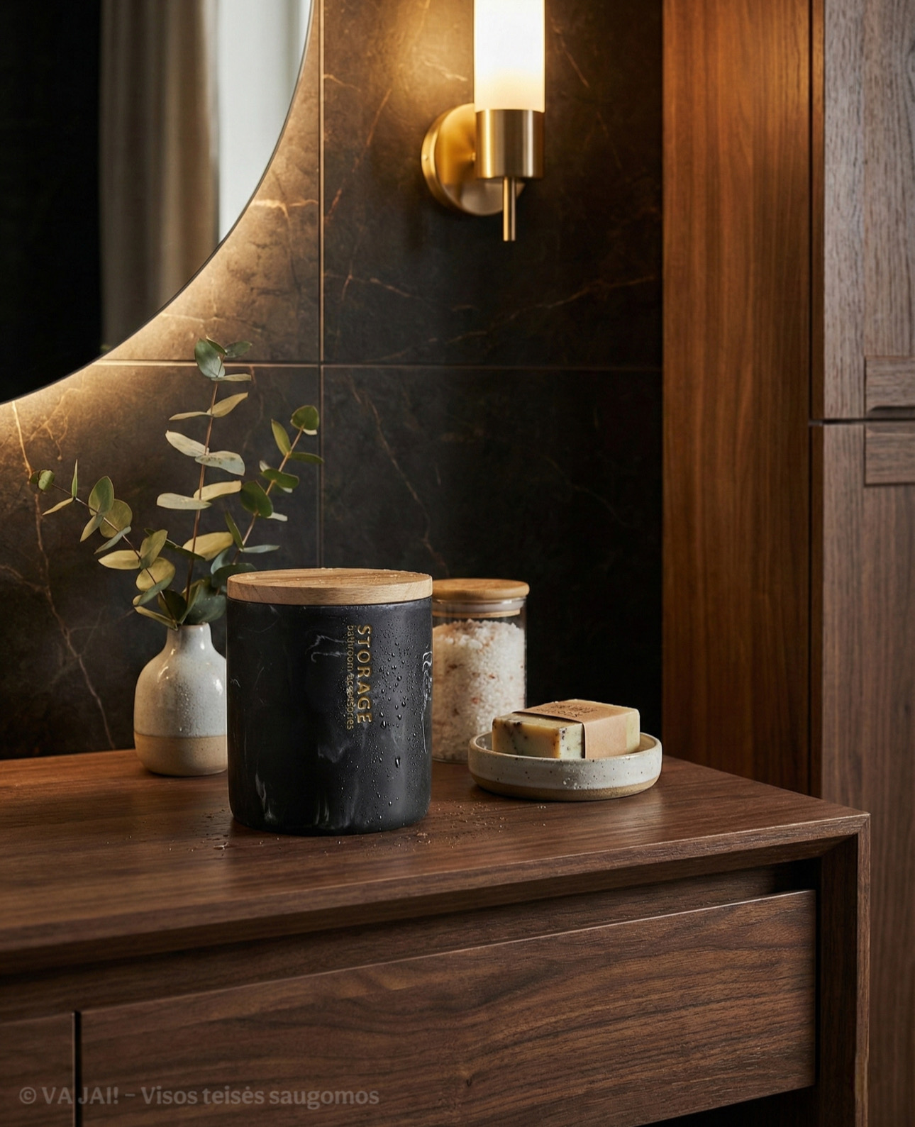 Sandėliavimo indelis su dangteliu „Marble“