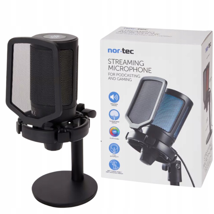Nor-Tec profesionalus rgb pc mikrofonas - Image 10