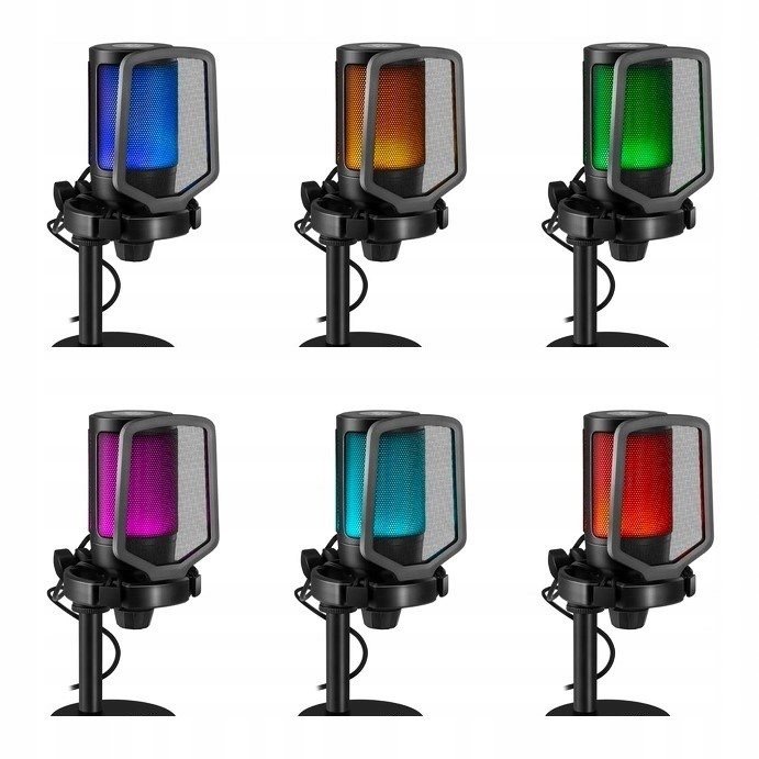 Nor-Tec profesionalus rgb pc mikrofonas - Image 8