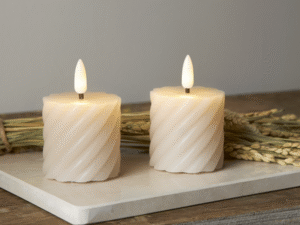 LED žvakių komplektas „Flamme Swirl“