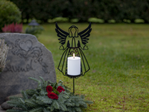 Metalinė lauko dekoracija su LED žvake “Flamme Deco“