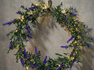 Dirbtinis LED vainikas „Lavender“