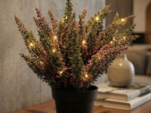 Dirbtinis augalas vazonėlyje su LED apšvietinu „Lavender“