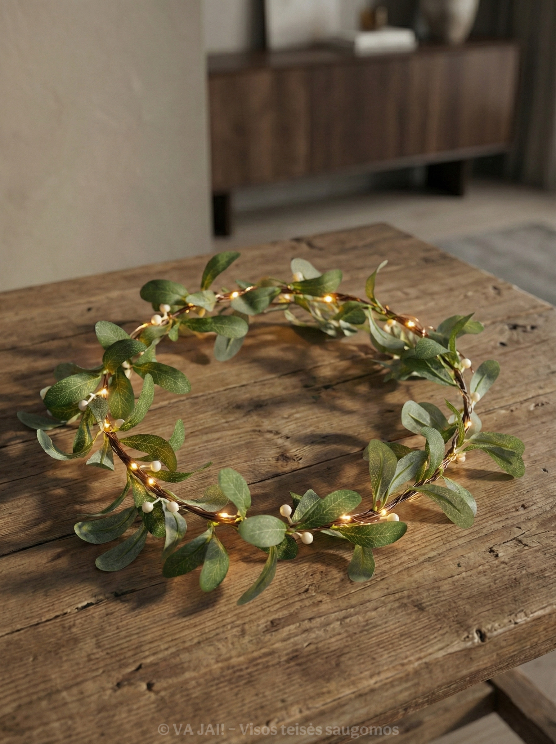 Dirbtinis vainikas su LED apšvietimu „Mistletoe“ - Image 4