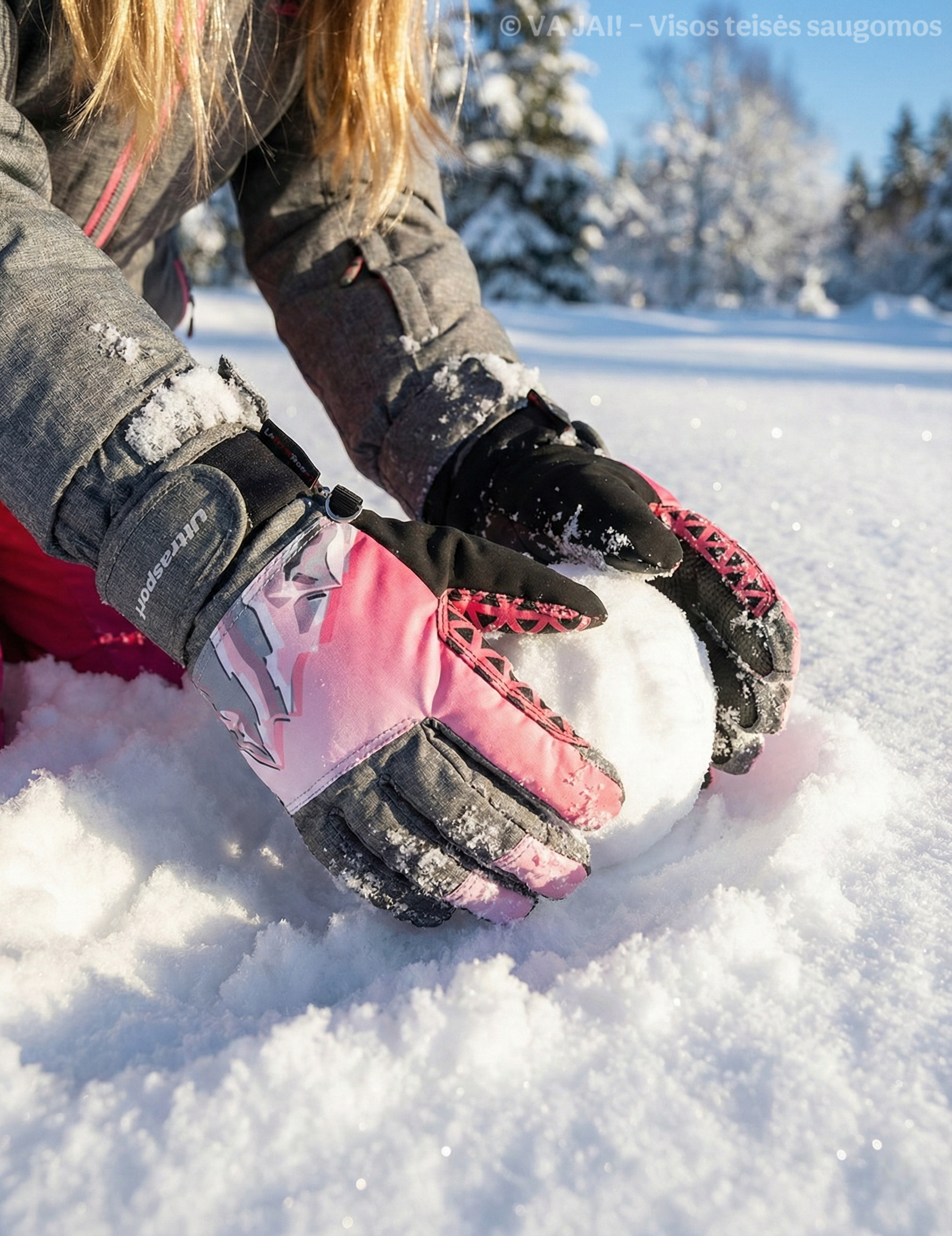 Neperšlampamos vaikiškos pirštinės „Rocky“ 10-12 metų
