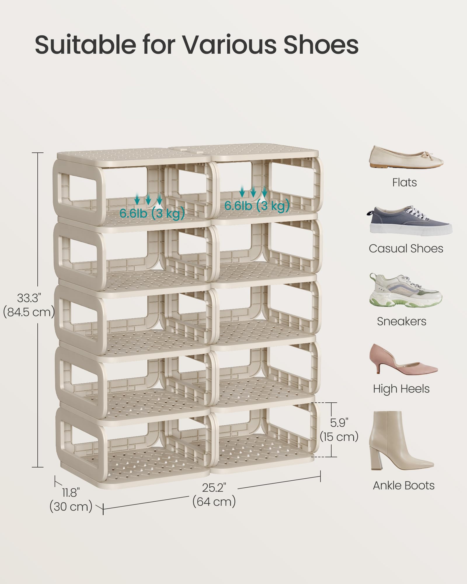 Modulinė avalynės lentyna „Sholly“ - Image 11