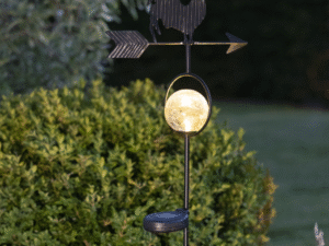 Dekoratyvinis sodo šviestuvas su saulės baterija „Windy“