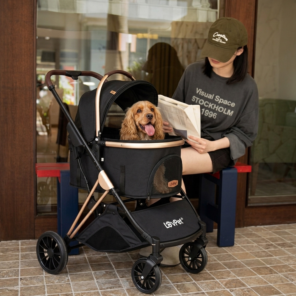 2in1 vežimėlis augintiniams „LovePet“