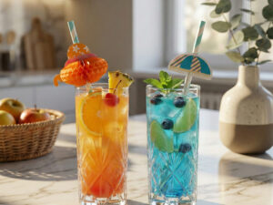 Vienkartiniai popieriniai šiaudeliai „Vacation“