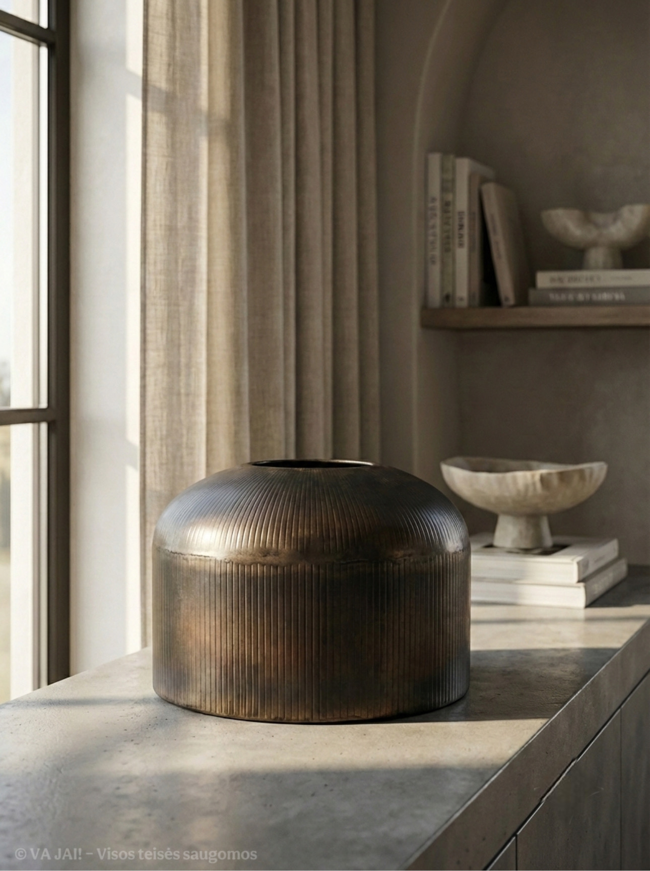 Rankų darbo metalinė vaza „Tijo“