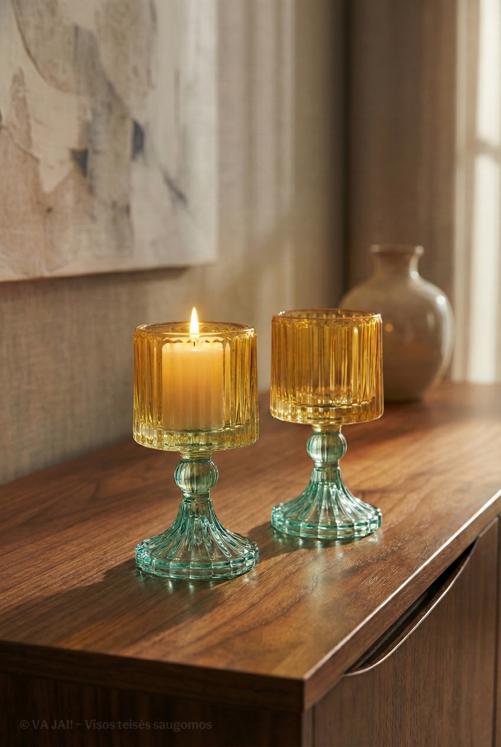 Stiklinė žvakidė „Sunny Spring“ - Image 3