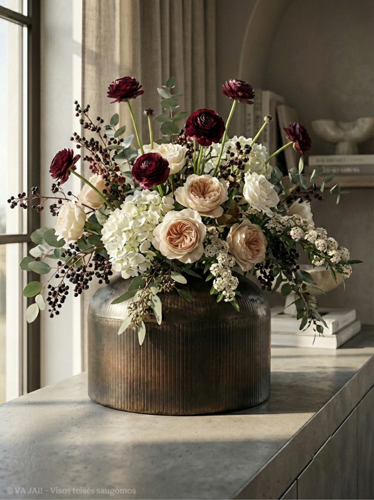 Rankų darbo metalinė vaza „Tijo“ - Image 2