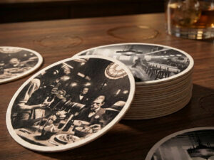 Dvipusių gėrimų padėkliukų komplektas „Rosalin“