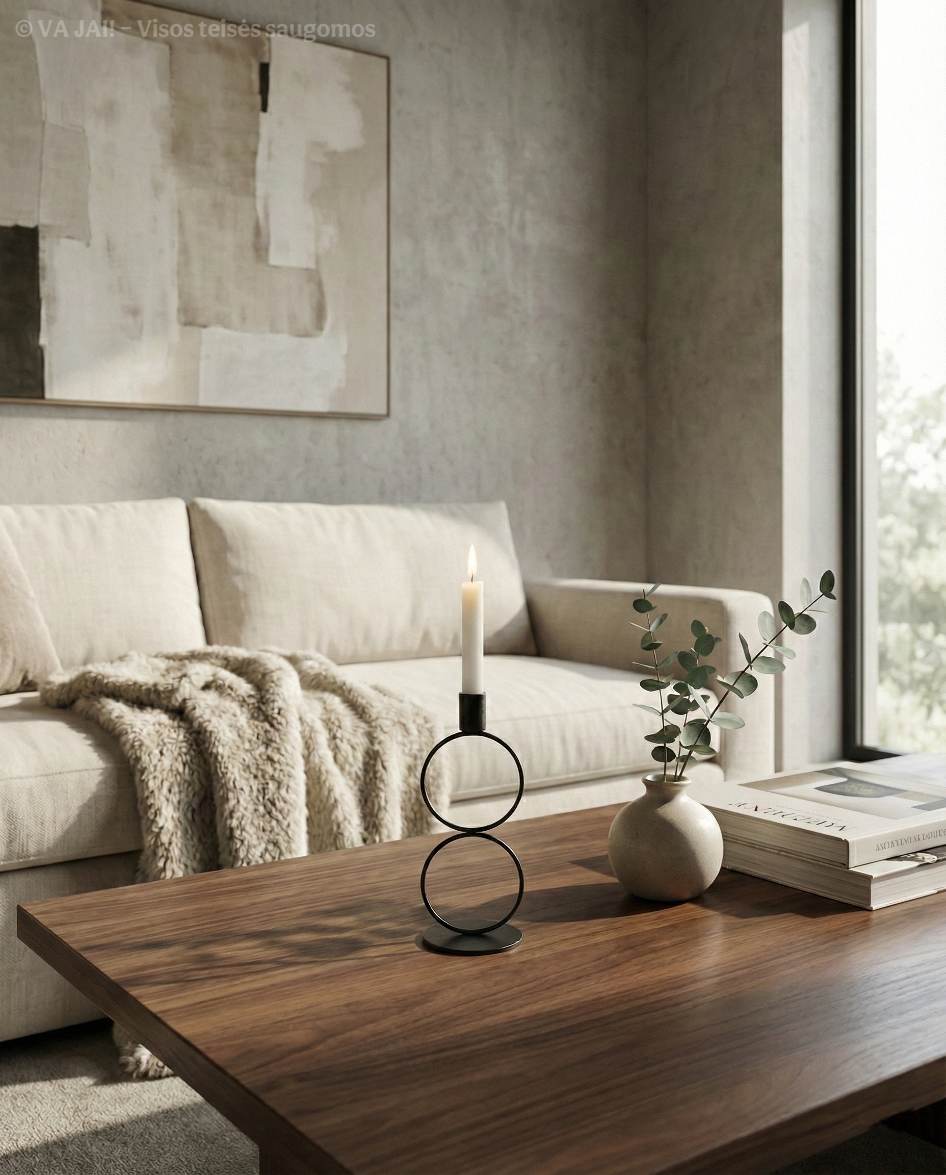 Metalinė žvakidė „Obsidian”