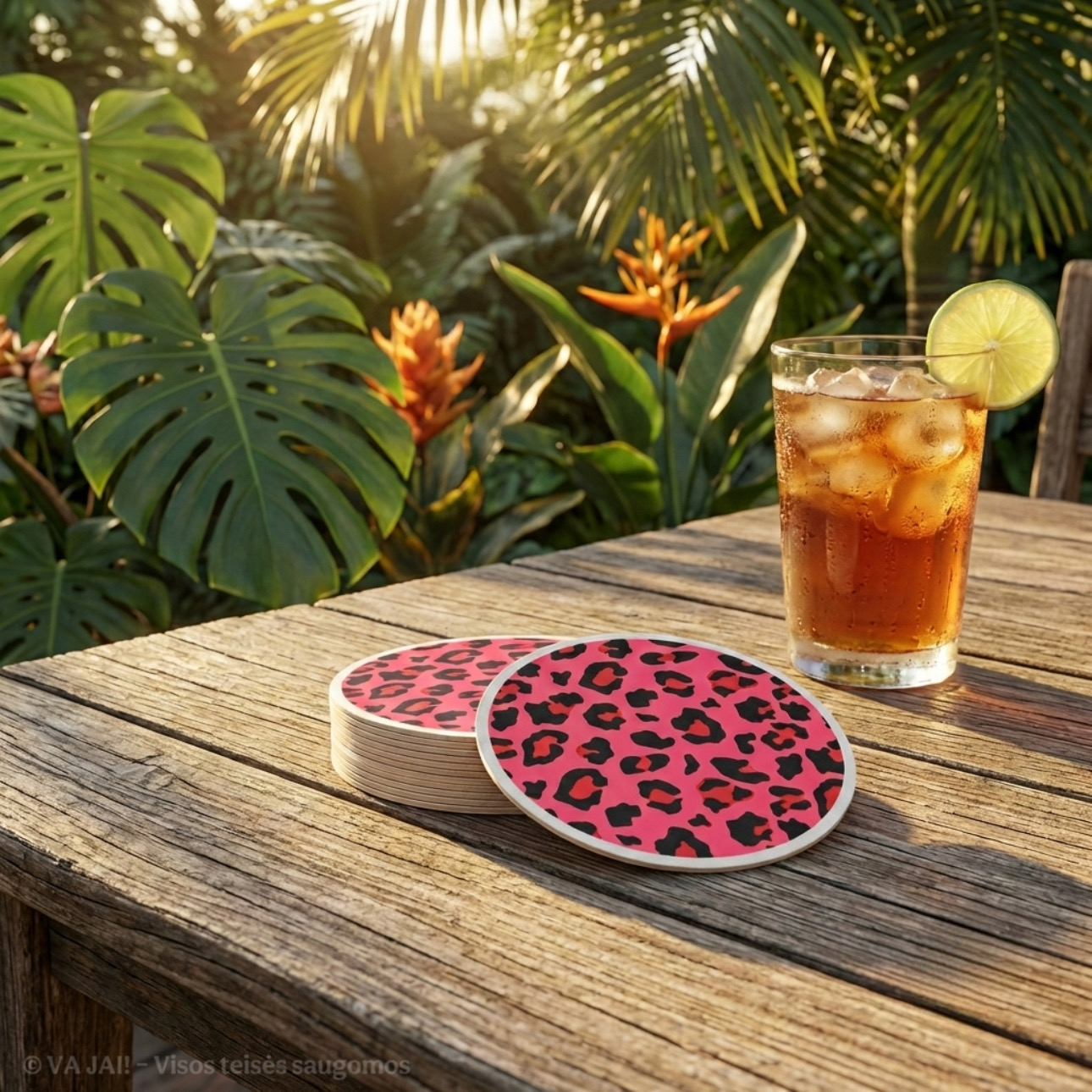 Dvipusių gėrimų padėkliukų komplektas „Marta“ - Image 2