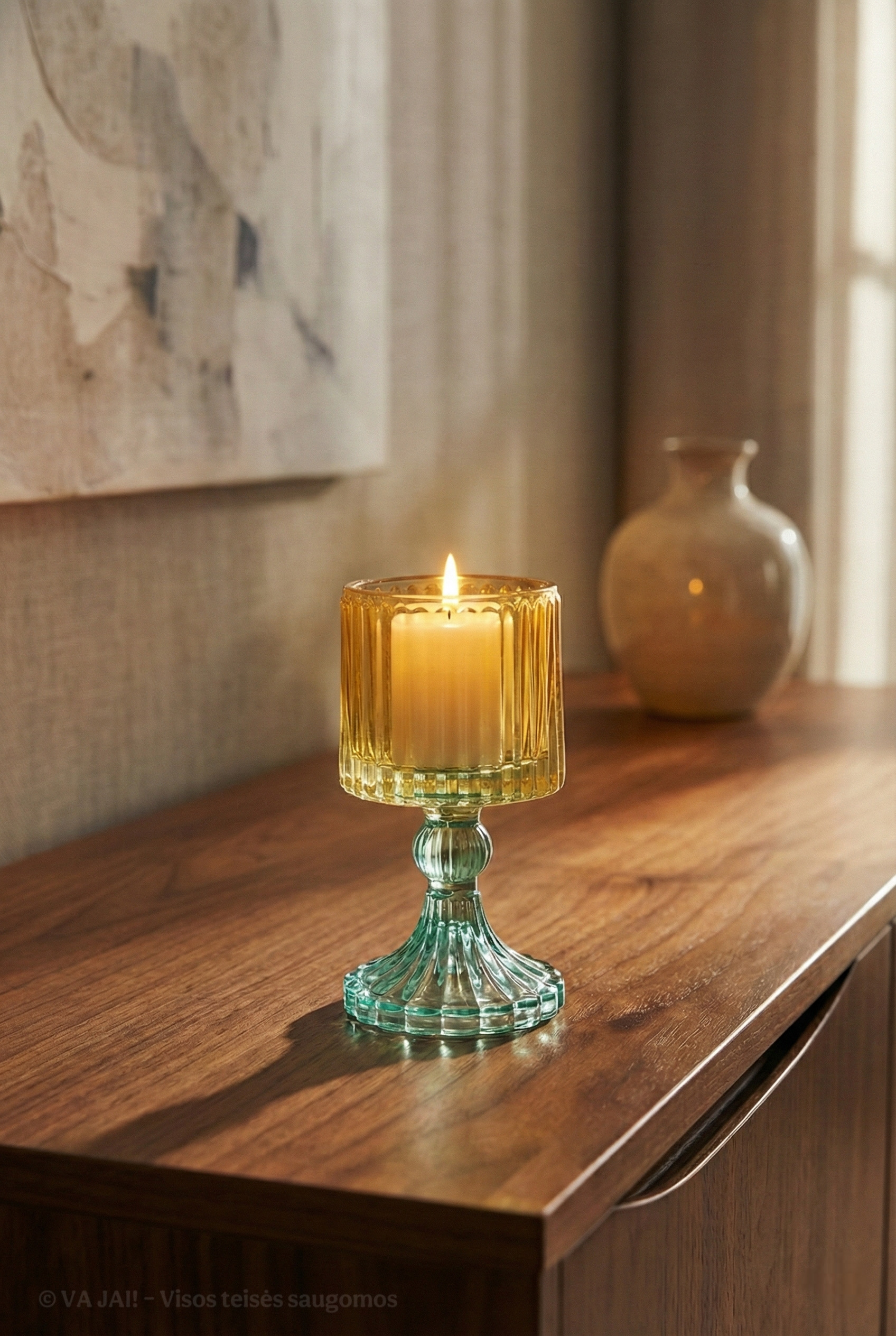 Stiklinė žvakidė „Sunny Spring“ - Image 2