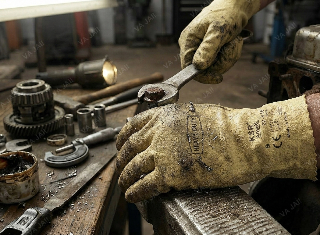 ANSELL Vinilu dengtos darbo pirštinės „Ksr 22-515“ - Image 2