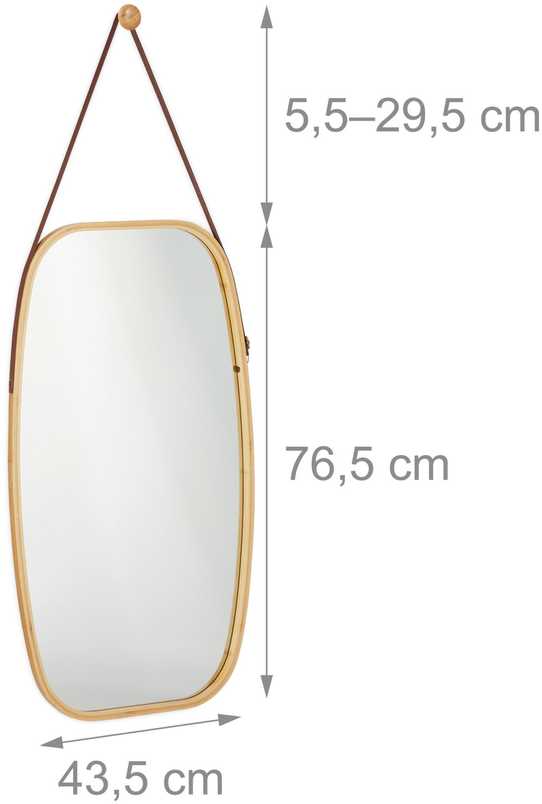 Pakabinamas veidrodis su dirželiu „Absolu Chic“ - Image 4