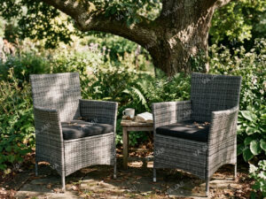 Terasinių kėdžių komplektas „Lysekil Grey“