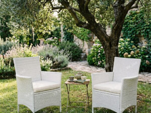 Terasinių kėdžių komplektas „Lysekil White“