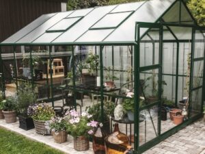 MetalCraft stiklinis šiltnamis „142-2-26“ (9,6m²)