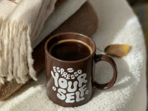 Keraminis puodelis „Espressso Your Self“