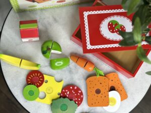 Medinės virtuvėlės aksesuarų rinkinys „Lunchbox“
