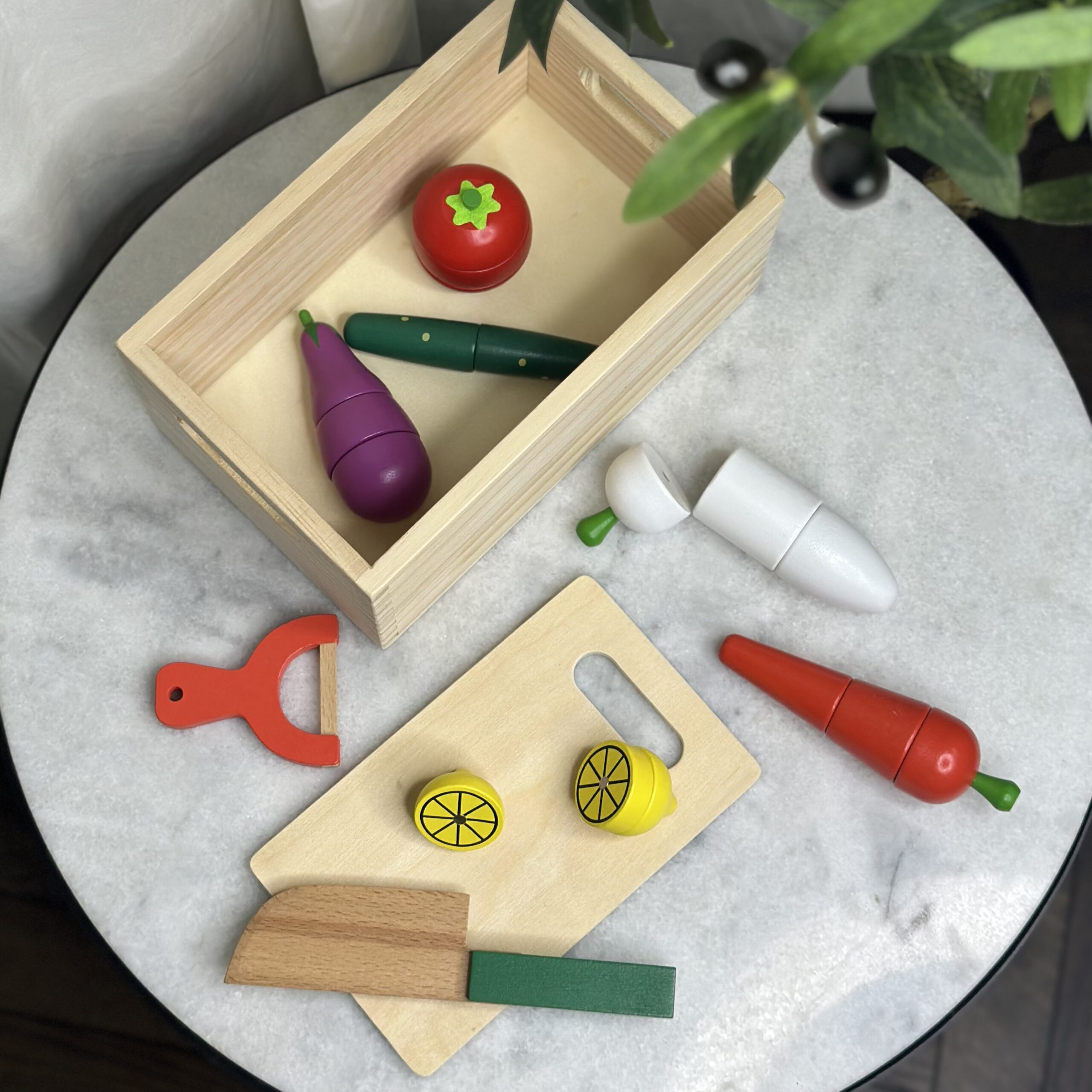 Medinės virtuvėlės aksesuarų rinkinys su magnetais „Garden Box“ - Image 2