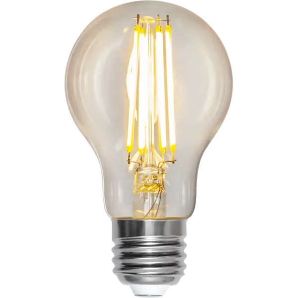 Dekoratyvinė E27 LED lemputė su šviesos/tamsos jutikliu „A60 Sensor Clear“ - Image 2