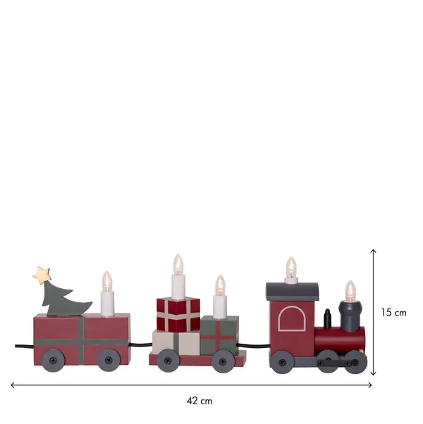 Medinis kalėdinis traukinukas „Candlestick Train“ - Image 4