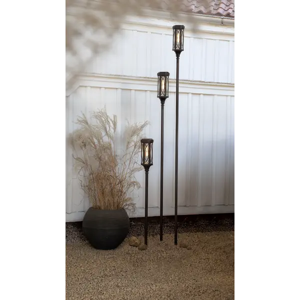 Dekoratyvinis sodo šviestuvas su saulės baterija „Folke“ 180cm - Image 7