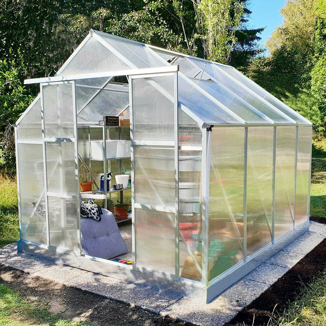 MetalCraft šiltnamis be pamatinio profilio „142-1-44“ 7,2 m²