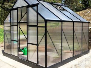 MetalCraft šiltnamis be pamatinio profilio „142-1-45“ 7,2 m²