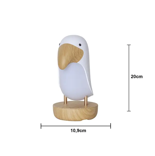 Dekoratyvinis pakraunamas LED šviestuvas „Toucan Bird“ - Image 10