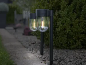 Dekoratyvinių šviestuvų komplektas su saulės baterijomis „Cupola“