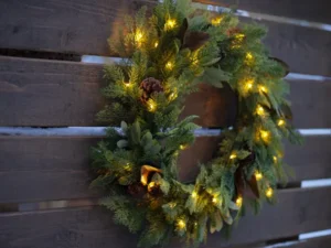 LED dirbtinis vainikas „Mix“ 60cm