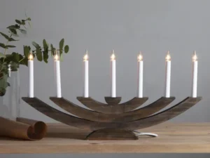 Medinė LED žvakidė „Navida"