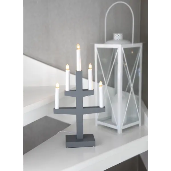 Medinė LED žvakidė „Trapp“ - Image 3