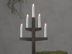 Medinė LED žvakidė „Trapp“