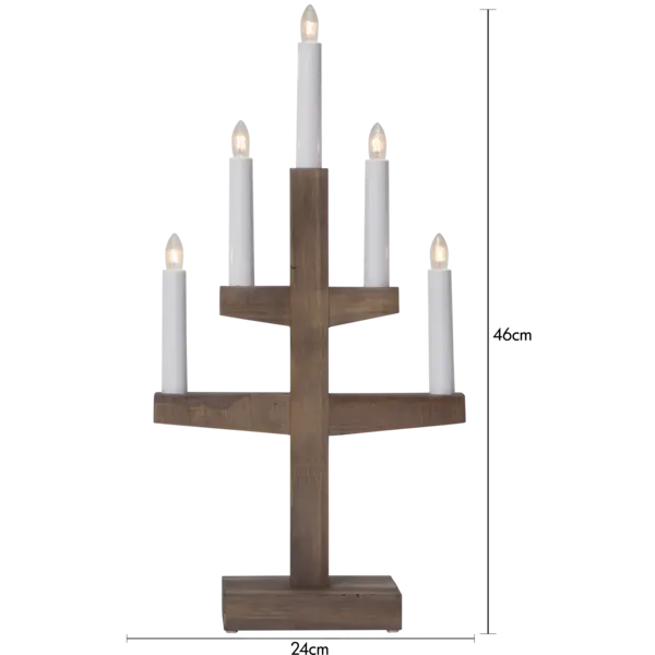 Medinė LED žvakidė „Trapp“ - Image 5