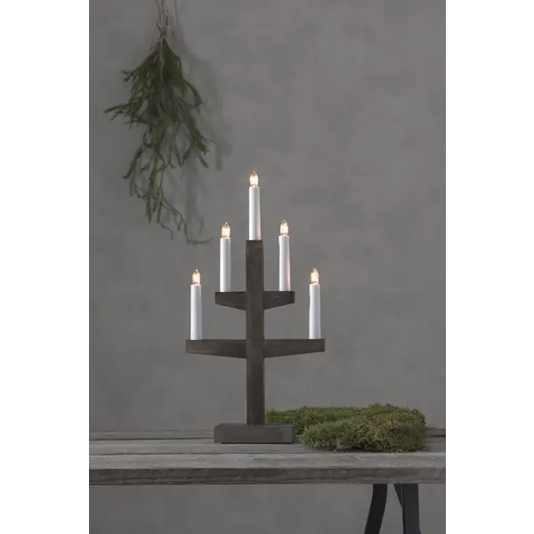 Medinė LED žvakidė „Trapp“ - Image 2