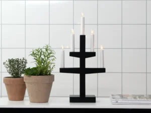 Medinė LED žvakidė „Trapp“