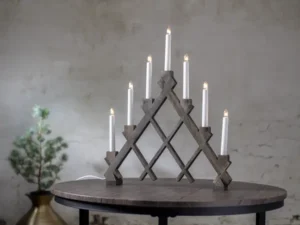 Medinė LED žvakidė „Rut“